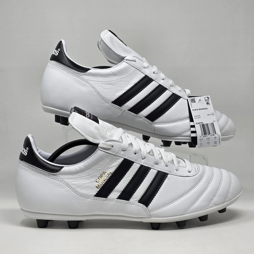 Adidas Copa Mundial Men’s Leather Soccer Cleats White Black Size 13 ID4050 New